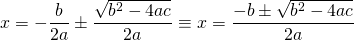quicklatex.com-48e963cc1238f032124545070f5153ec_l3 Quadratic Equation